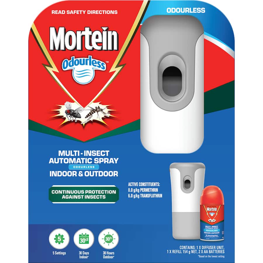 Mortein Indoor & Outdoor Prime Multi Insect Automatic Spray Odourless