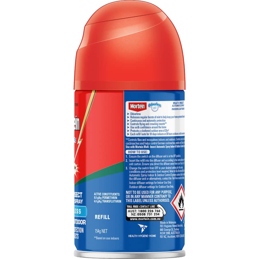 Mortein Automatic Spray System Refill Odourless Indoor Can 154g