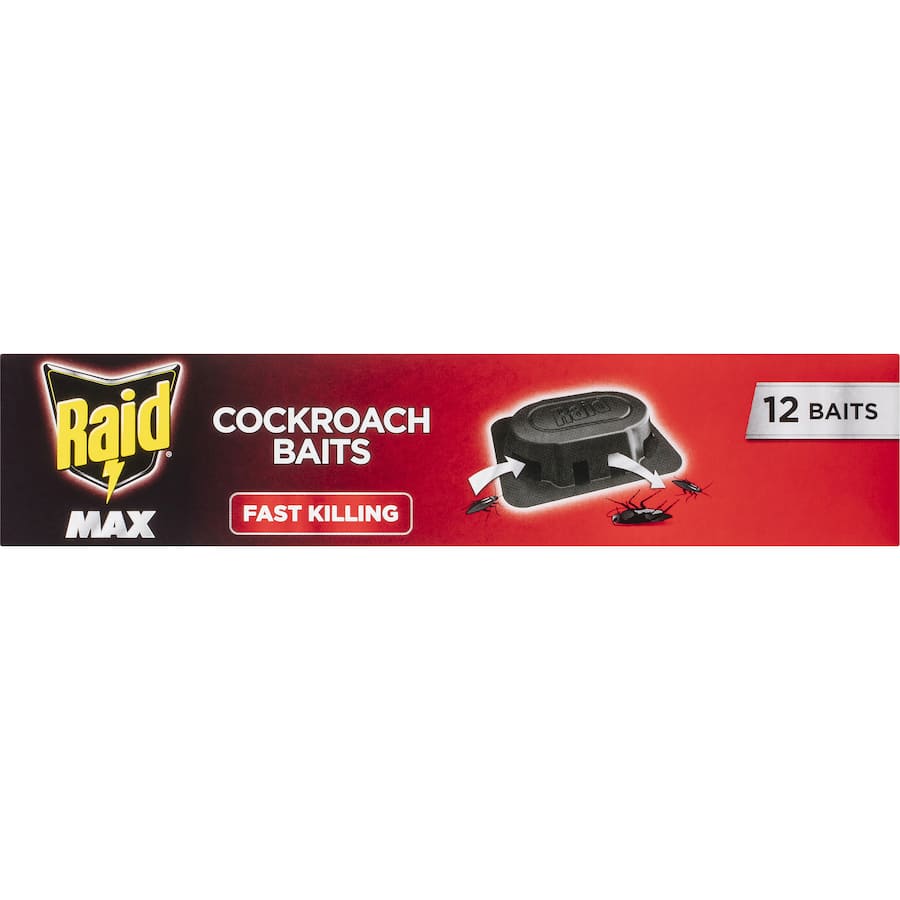 Raid Cockroach Bait: Effective solution for eliminating visible and hidden cockroaches safely, with lasting results for up to 3 months.