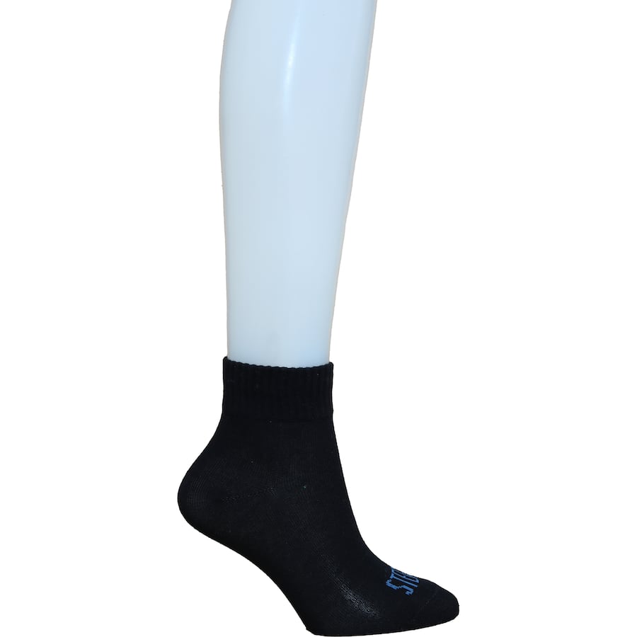 Stepout Socks Black Ankle 8-10yrs 2pack