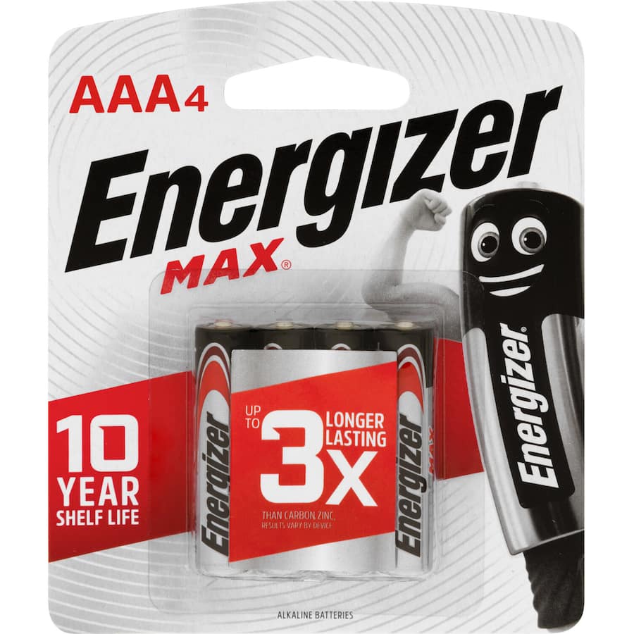 Energizer Max AAA Batteries: reliable, long-lasting power for devices like toys and remotes, with leak protection for up to 2 years.