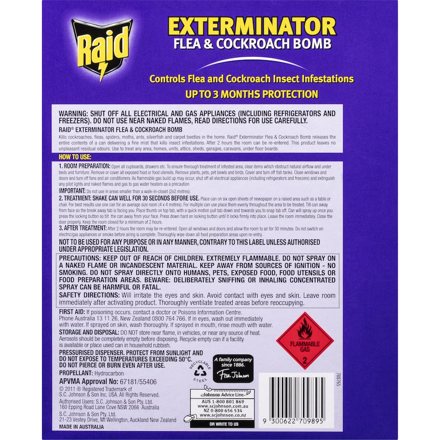 Raid Exterminator Bomb Multiple Insect Control 3pack