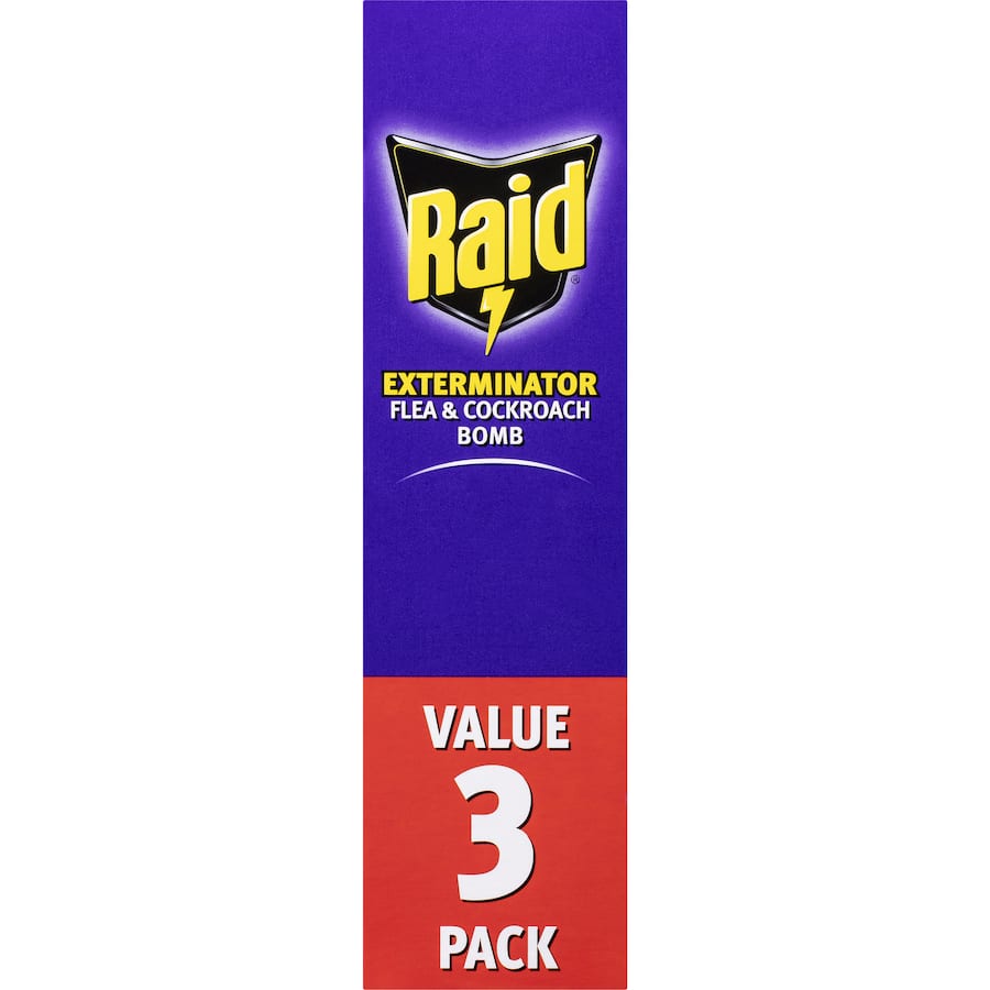 Raid Exterminator Bomb Multiple Insect Control 3pack