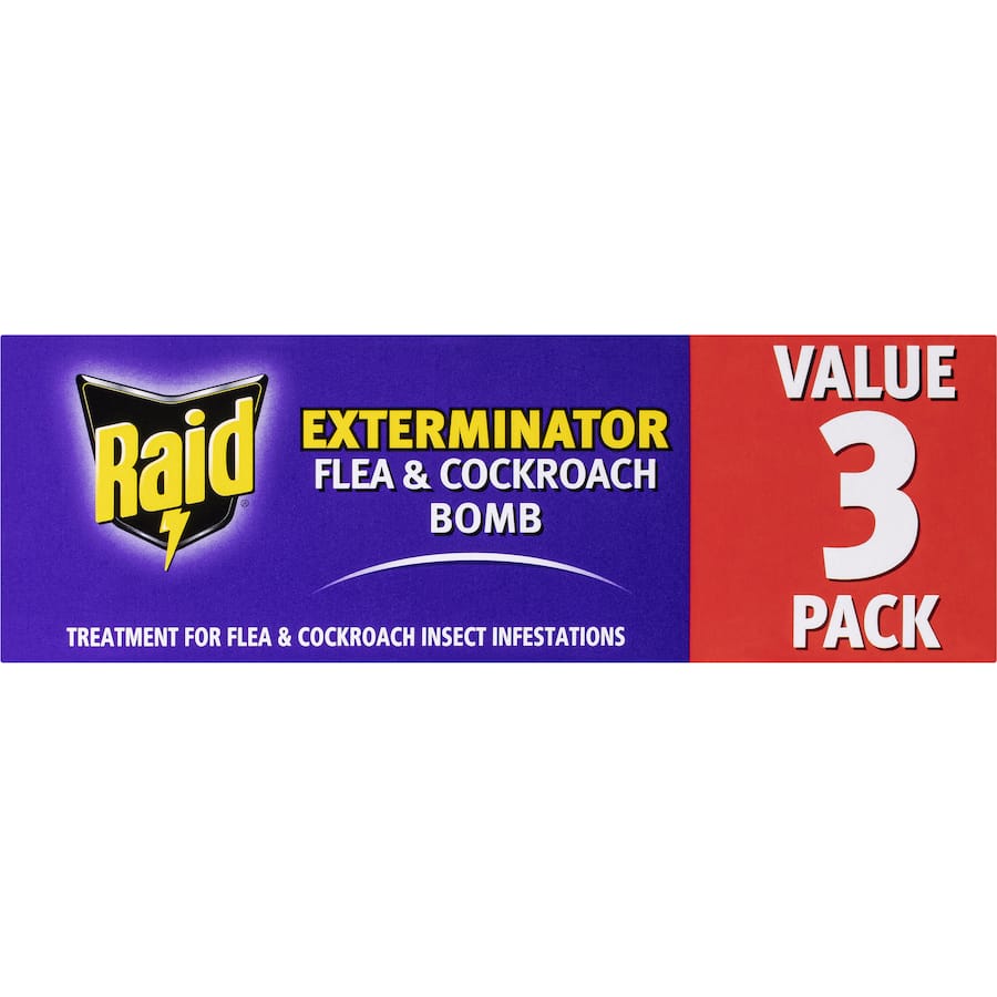 Raid Exterminator Bomb Multiple Insect Control 3pack