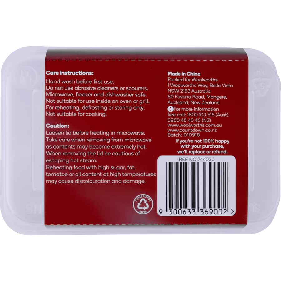 Essentials Container Rectangle 1l 4pack