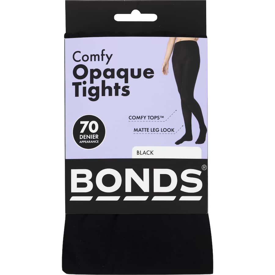 Bonds Tights Small - Medium Opaque Black 70d 1pr