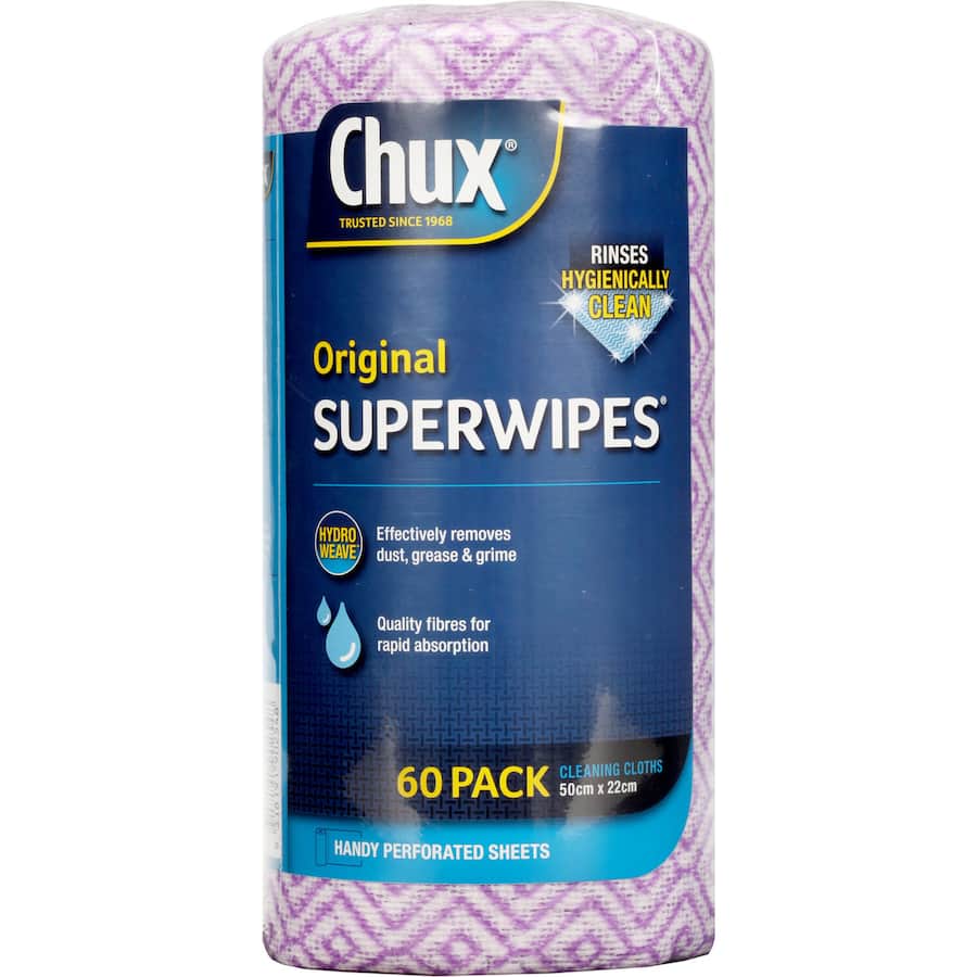 Chux Superwipes Original Roll Roll 60pack