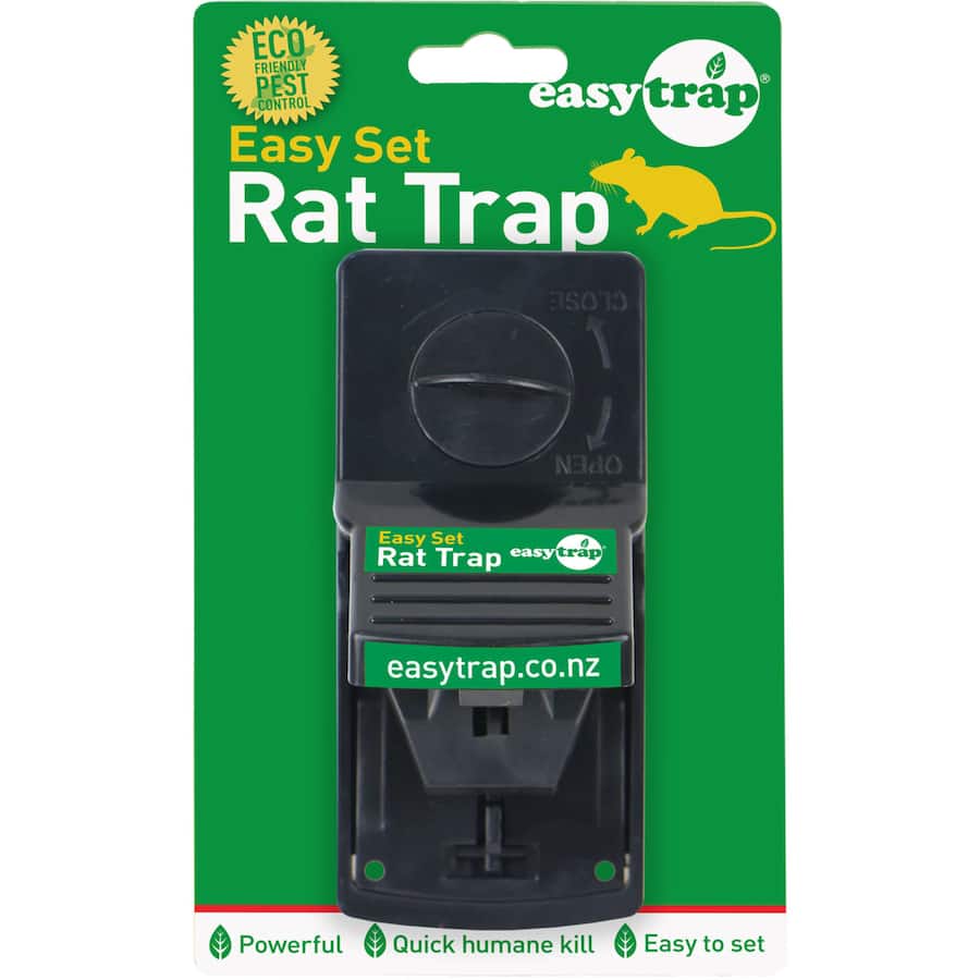 Easy Trap Rat Trap with power snap mechanism, designed for quick, humane kills and easy, touch-free disposal.