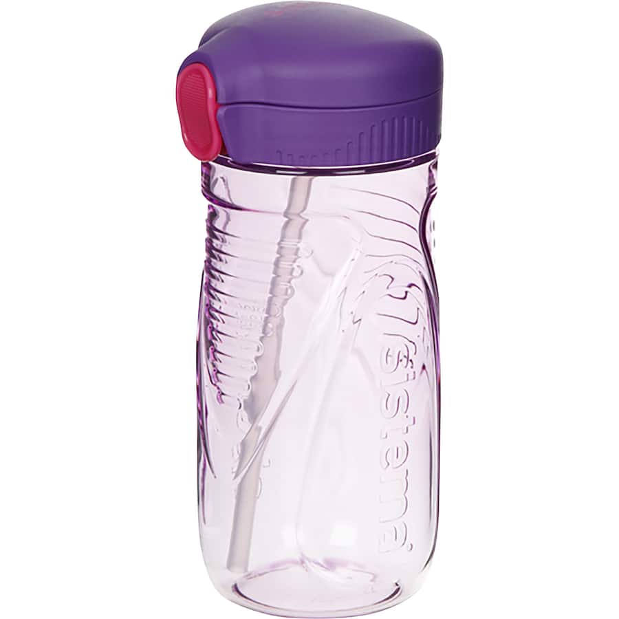 Sistema Hydrate Quick Flip Bottle with flip top lid, internal straw, BPA-free, stylish, dishwasher and freezer safe.