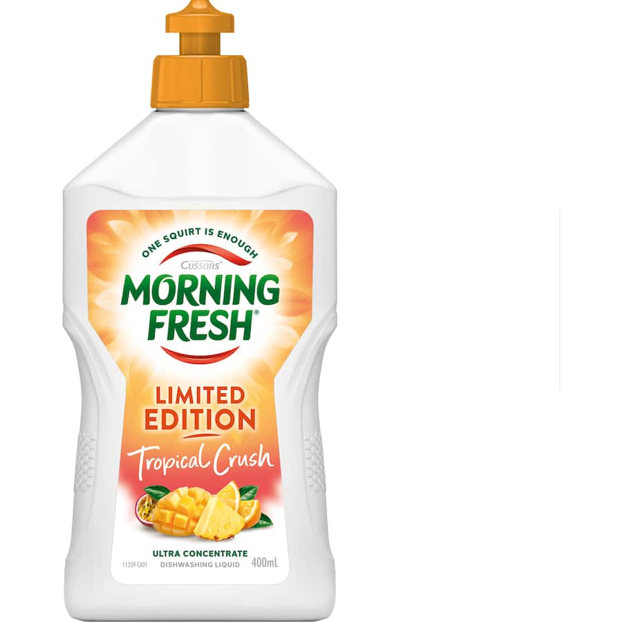 Morning Fresh Limited Edition Dishwash Liquid, eco-friendly, powerful formula for spotless dishes with one squirt, gentle on hands.