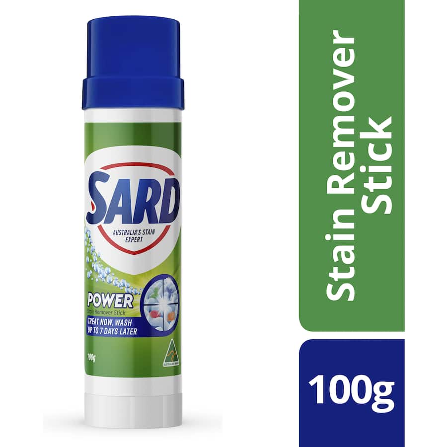 Sard Stain Remover Stick: portable stain treatment for all fabrics, effective for tough stains with eucalyptus fragrance.