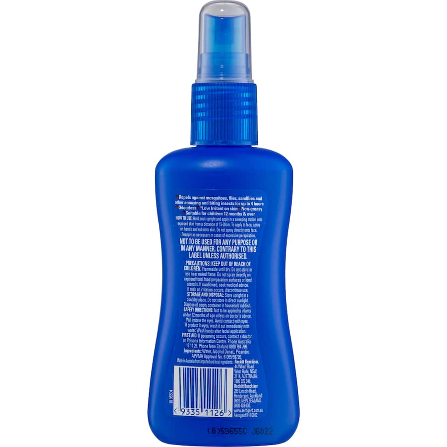 Aerogard Insect Repellent Odourless Pump Spray provides 4-hour, low irritant, odourless protection against biting insects.