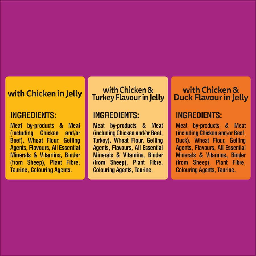 Whiskas Wet Cat Food Chicken Favourites In Jelly Pouch 18x85g