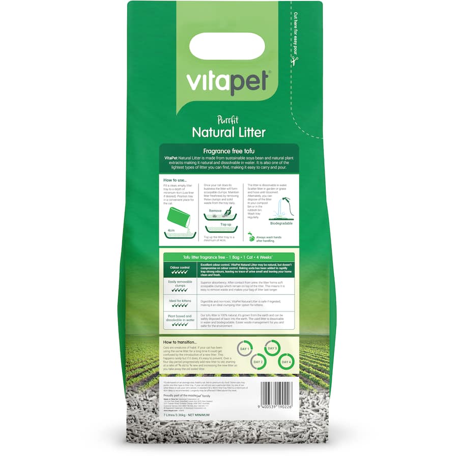 Vitapet Purrfit Cat Litter Natural Bag 7L