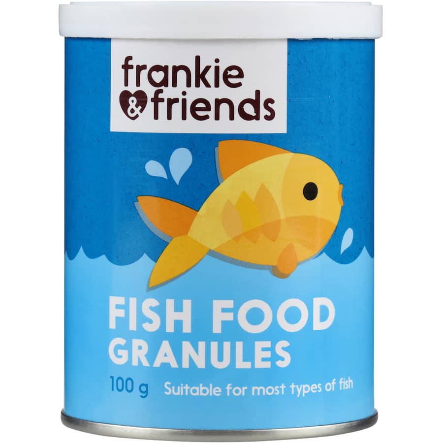 Premium fish food granules for various species, promoting healthy growth and vibrant colors without artificial additives.