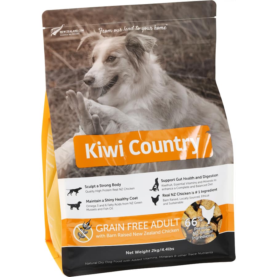 Kiwi Country Dry Dog Food Chicken Bag 2kg