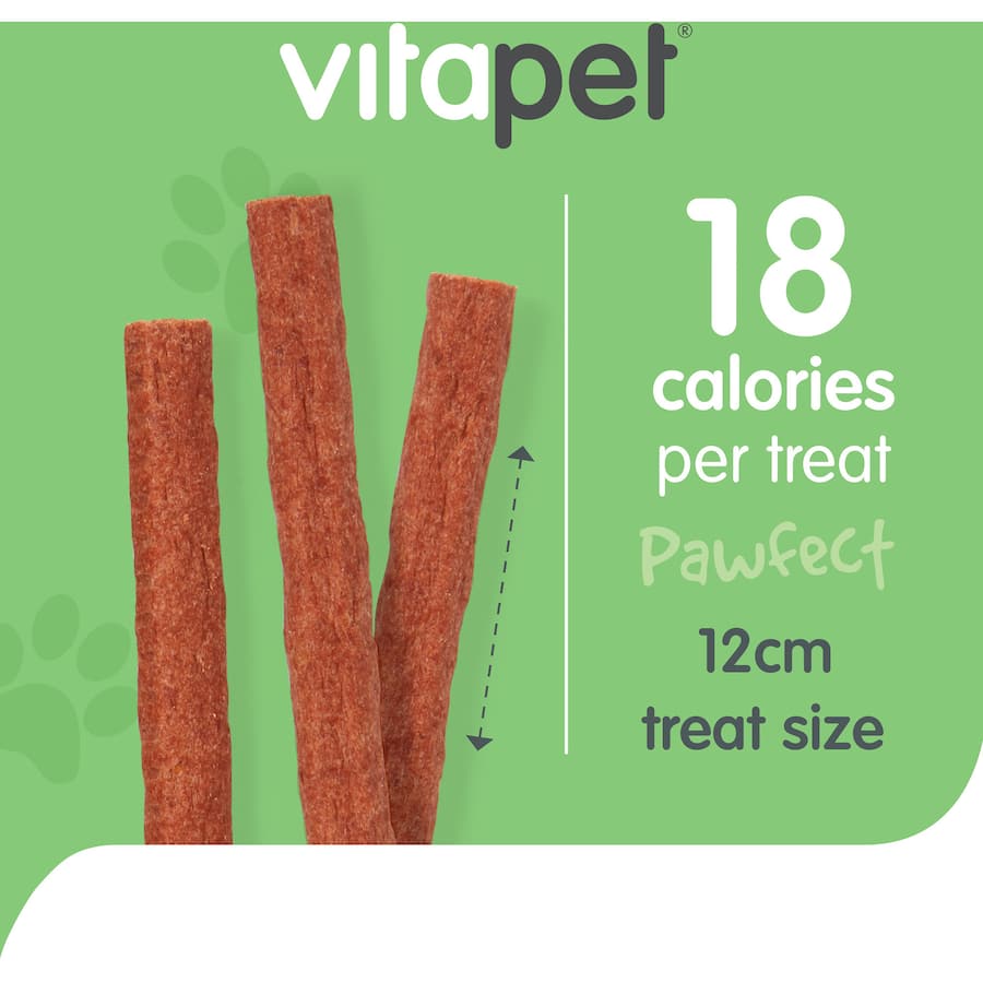 Vitapet Jerhigh Chicken Sticks: all-natural treats made from real chicken, perfect for training and rewarding your dog.