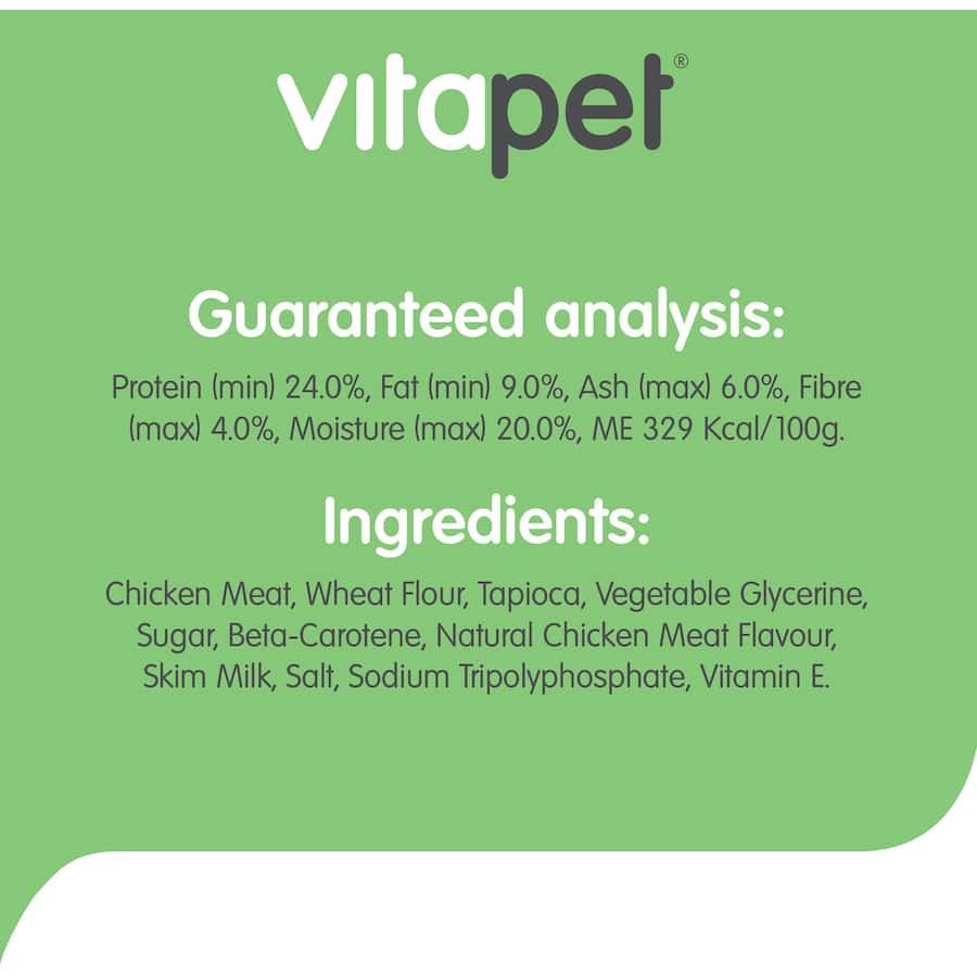 Vitapet Jerhigh Chicken Sticks for dogs made from real chicken, all-natural, and perfect for training rewards.