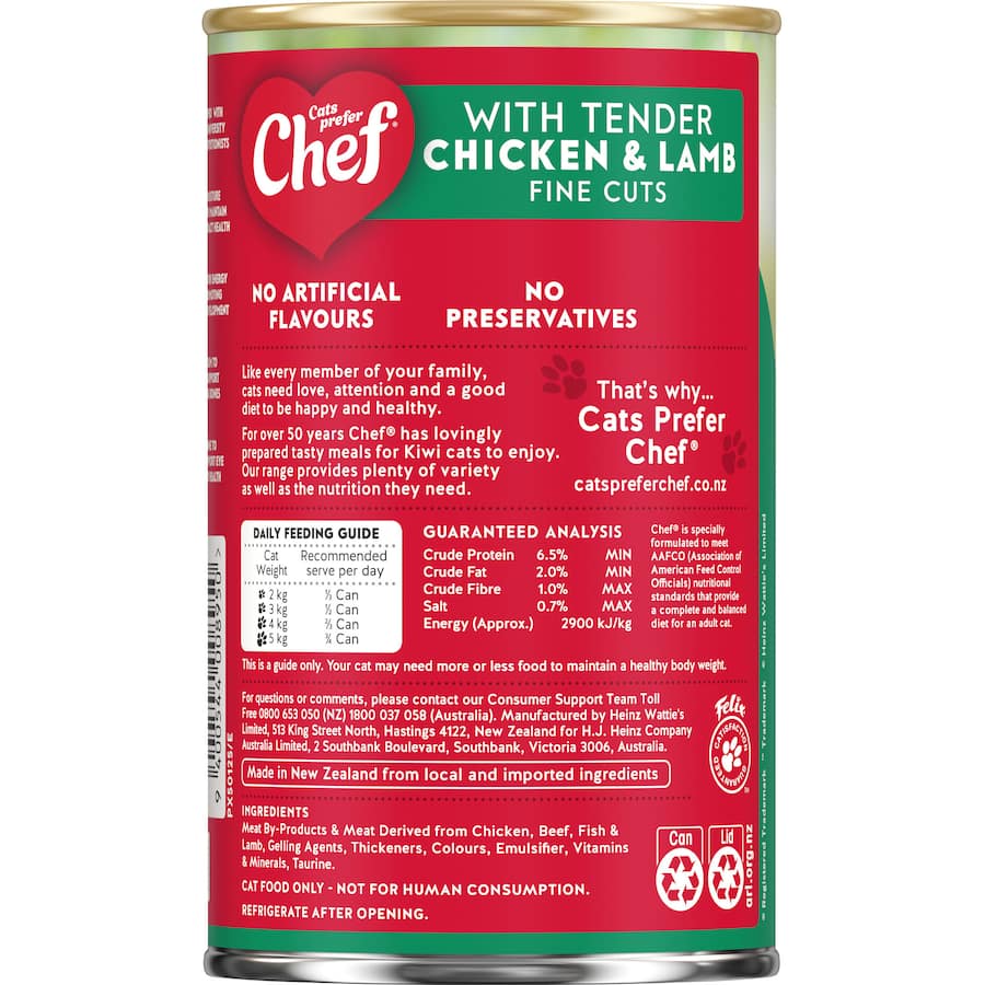Chef Classic Wet Cat Food Chicken & Lamb Tin 700g