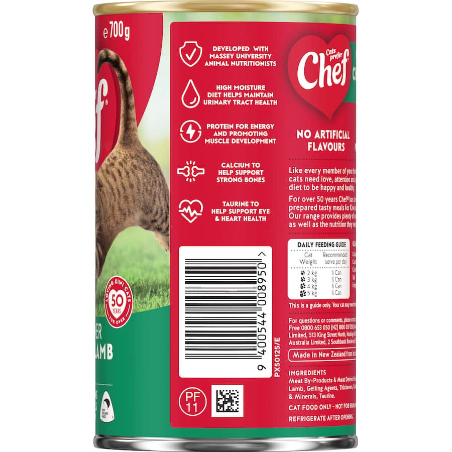 Chef Classic Wet Cat Food Chicken & Lamb Tin 700g