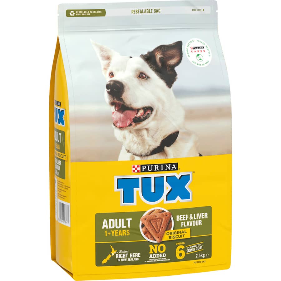 Tux Dry Dog Food Original Biscuit Beef Liver Bag 2.5kg
