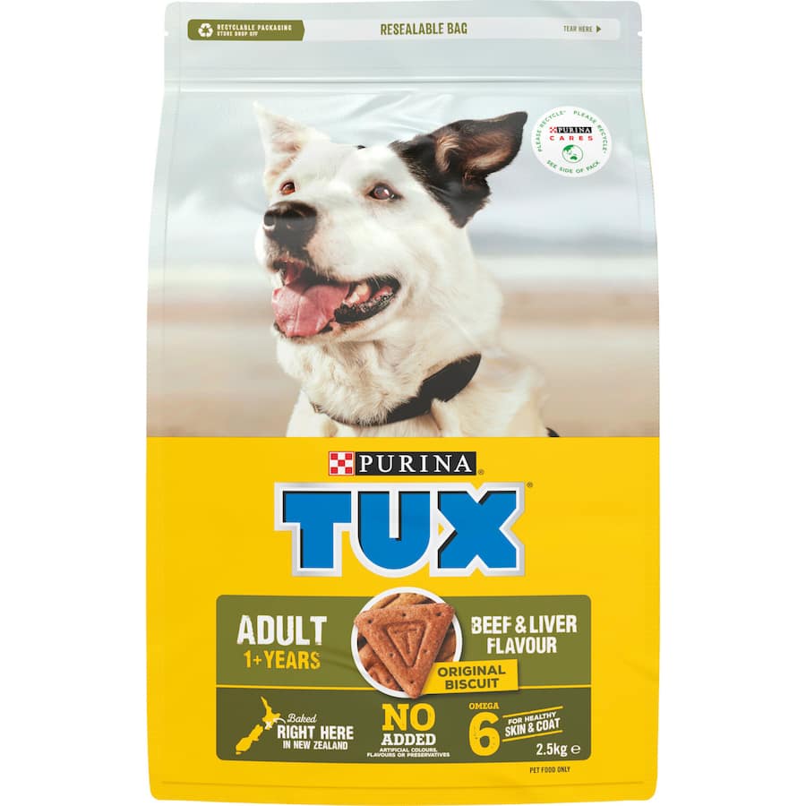 Tux Dry Dog Food Original Biscuit Beef Liver Bag 2.5kg