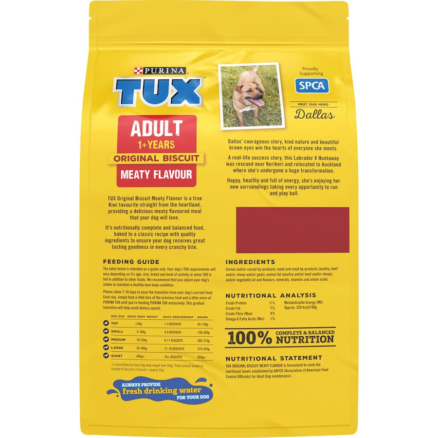 Premium dry dog food featuring high-quality proteins and meaty flavor, ideal for all breeds and sizes.