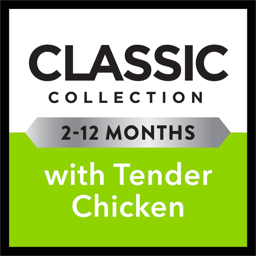 Dine Classic Kitten Wet Cat Food features tender chicken chunks, enriched with vitamins for healthy growth in kittens.