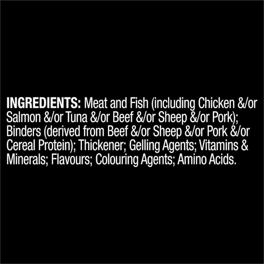 Wet cat food featuring tender salmon morsels in savory sauce for a luxurious and balanced meal.