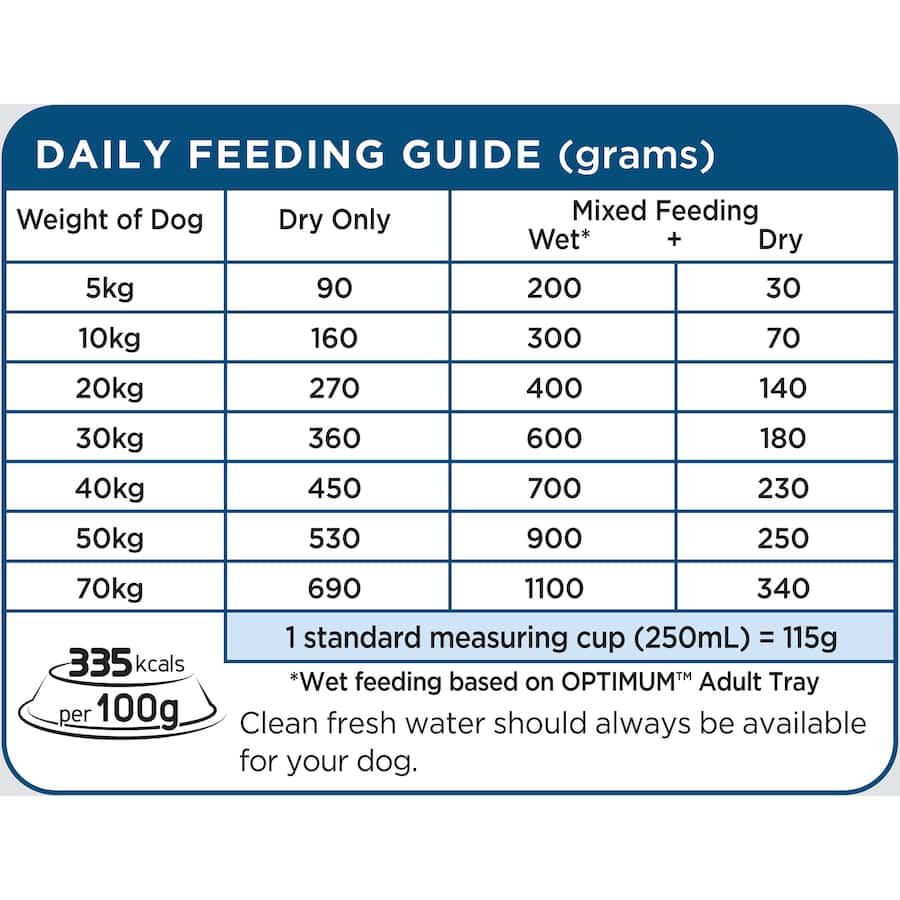 Optimum Dry Dog Food Chicken, Vegetable & Rice Bag 3kg