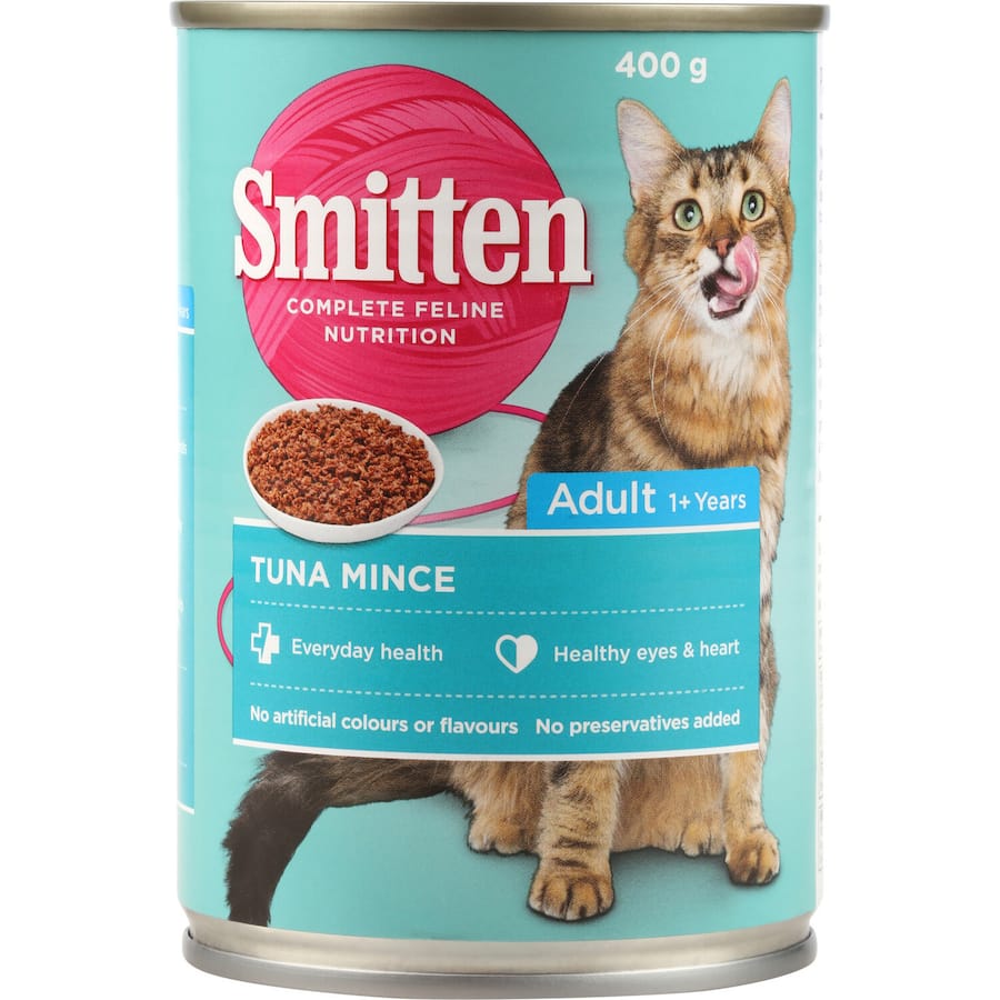 Smitten Wet Cat Food Tuna Mince Tin 400g