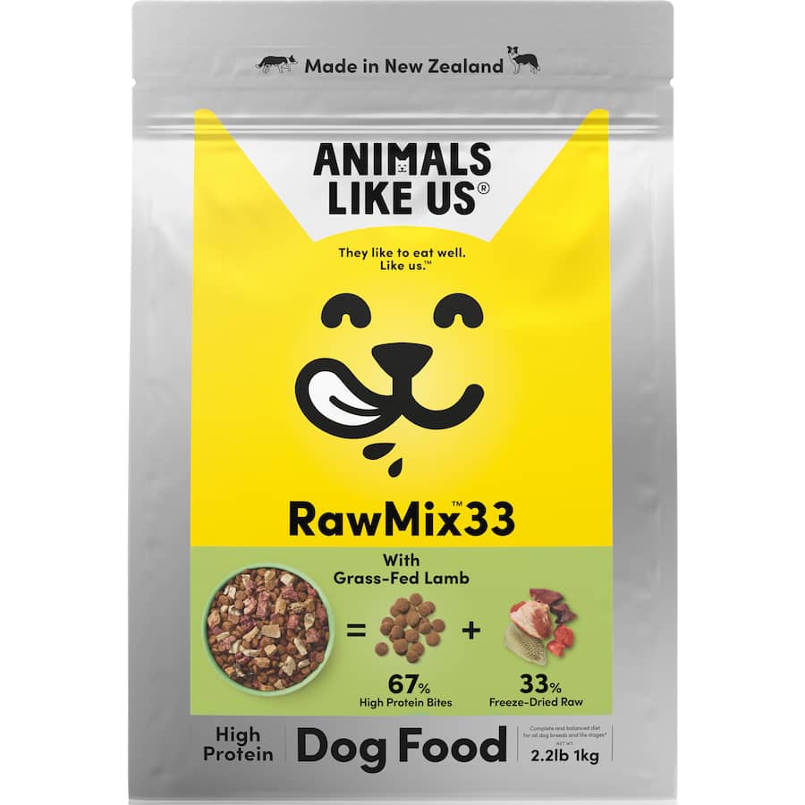 Animals Like Us Dry Dog Food Raw Mix 33 Grass Fed Lamb Bag 1kg