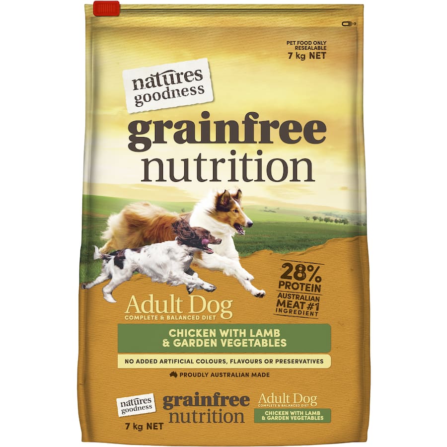 Natures Goodness Grain Free Dry Dog Food Chicken With Lamb Bag 7kg
