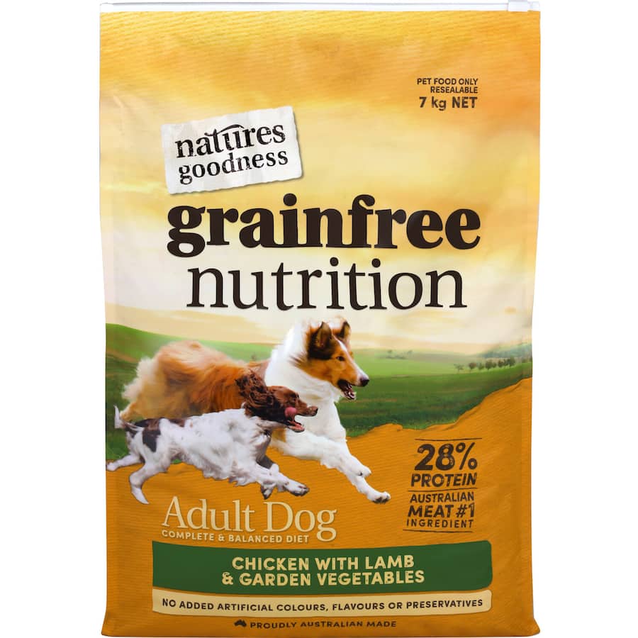 Natures Goodness Grain Free Dry Dog Food Chicken With Lamb Bag 7kg