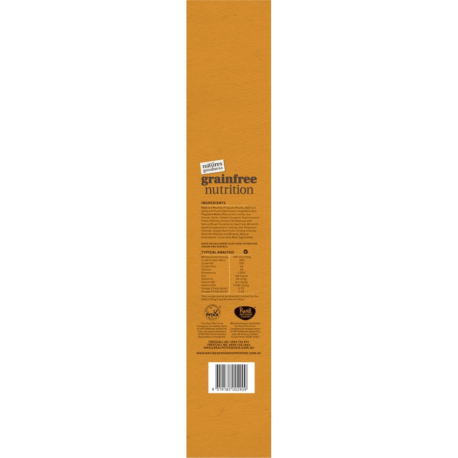 Natures Goodness Grain Free Dry Dog Food Chicken With Lamb Bag 7kg