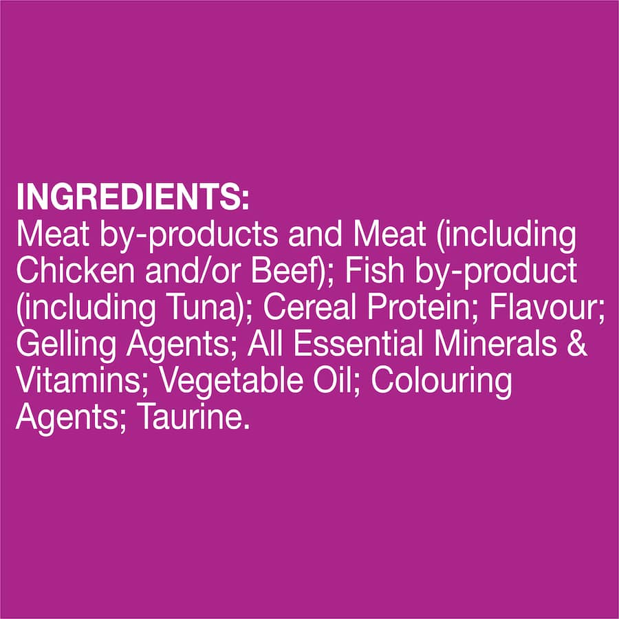 Whiskas Wet Cat Food Beef In Jelly Pouch 4x85g