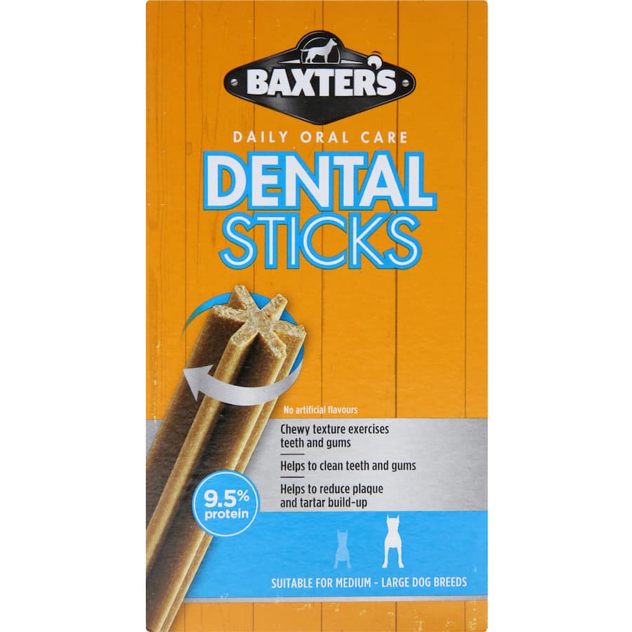 Baxters Large Breed Dog Treats Dental Sticks Box 28pack