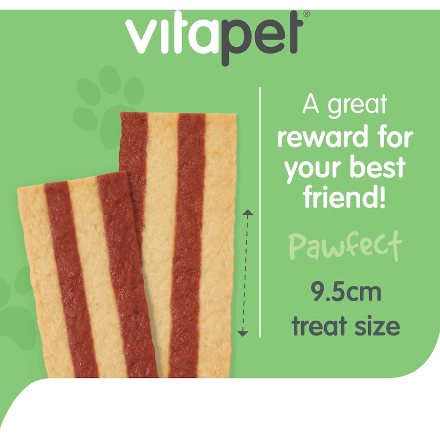 Variety pack of Vitapet Jerhigh dog treats featuring real meat flavors like chicken, beef, and fish for tasty, healthy rewards.