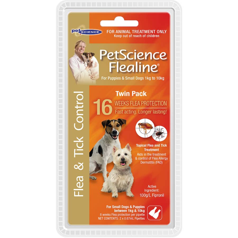Pet Science Flealine Pet Care Small Dog Flea Treatment 2x0.67mL