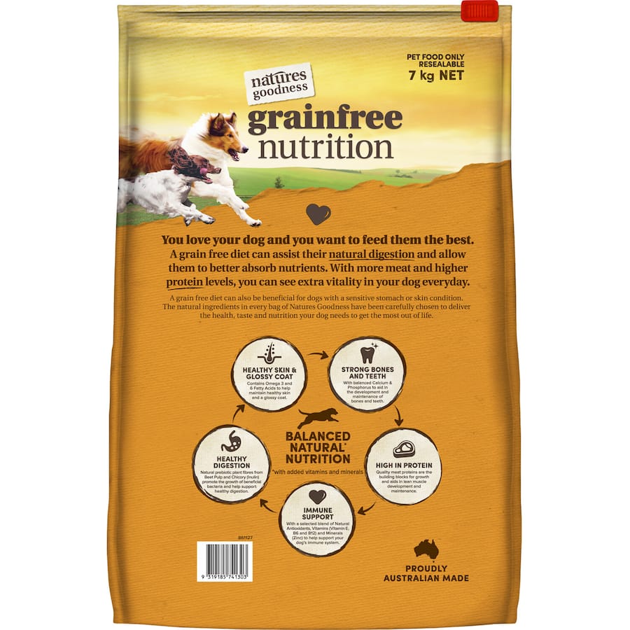 Natures Goodness Grain Free Dry Dog Food Chicken Duck & Vege Bag 7kg