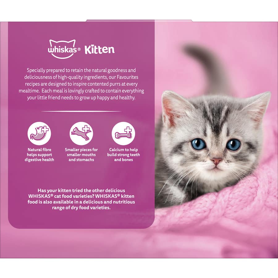 Whiskas Kitten Wet Cat Food Chicken In Gravy Pouch 12x85