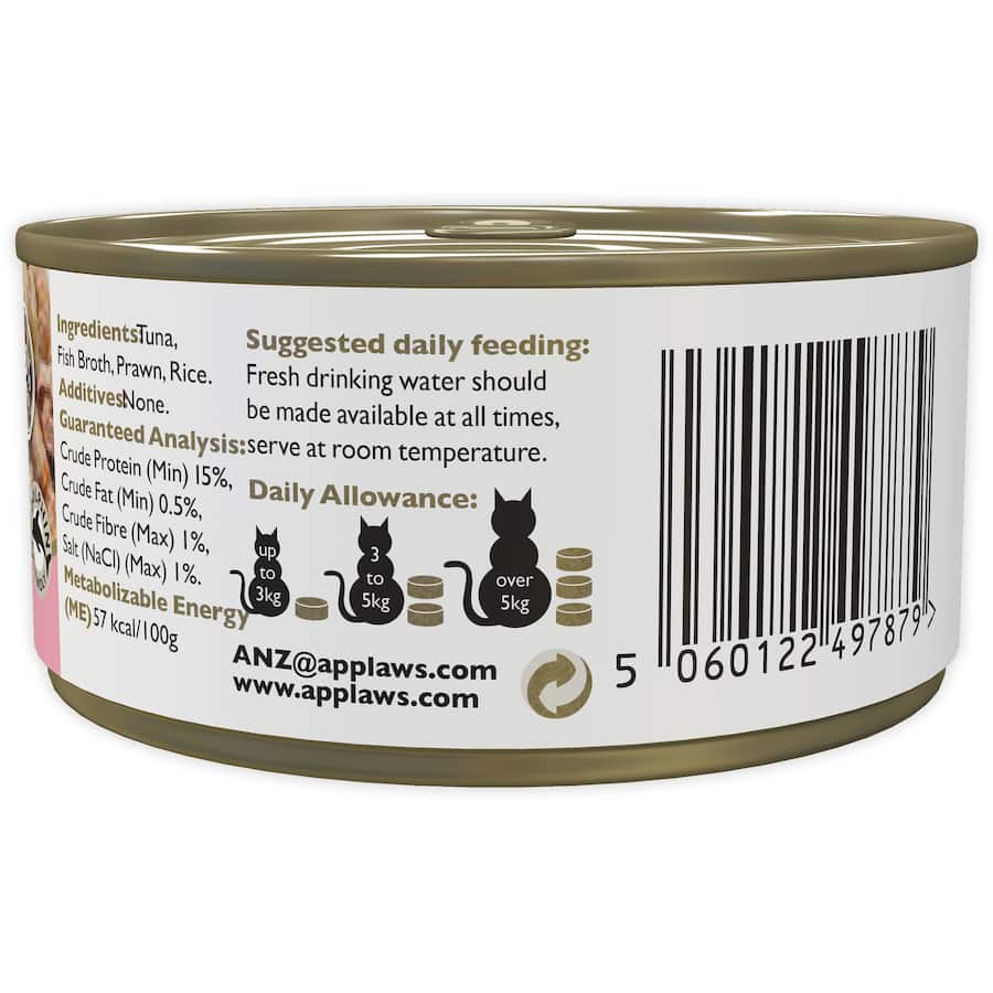 Applaws Wet Cat Food Tuna Fillet With Prawn Tin 70g