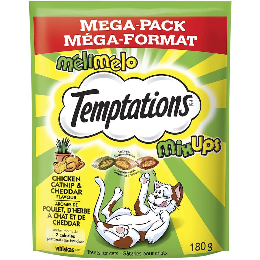 Temptations Mega Cat Treats Chicken, Catnip & Cheddar