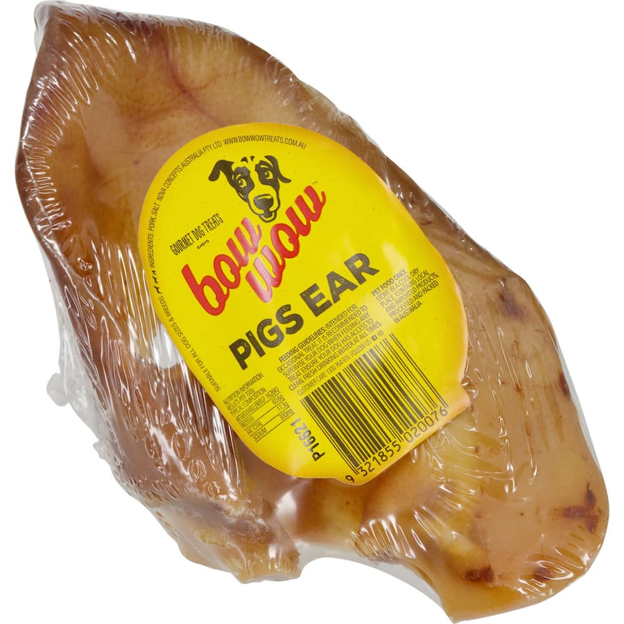 Bow Wow Dog Treats Pigs Ear Wrap SingLe