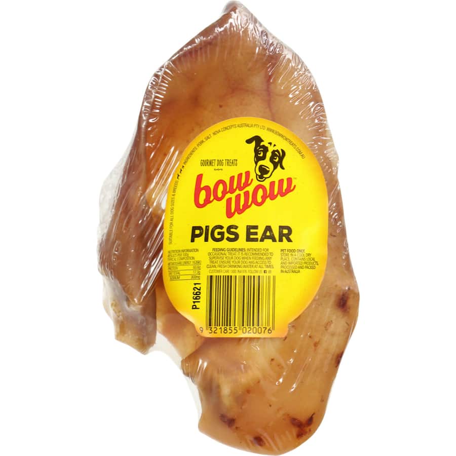 Bow Wow Dog Treats Pigs Ear Wrap SingLe
