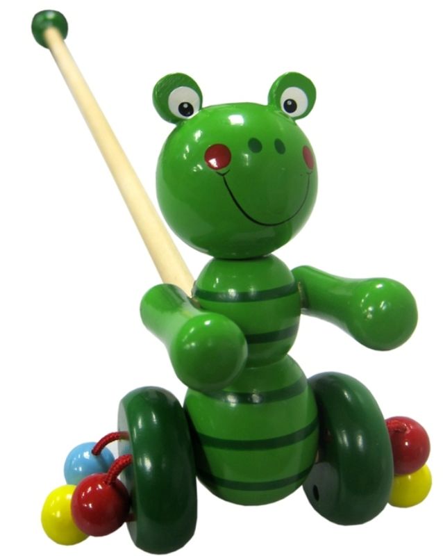 Wooden Push Along - Frog
