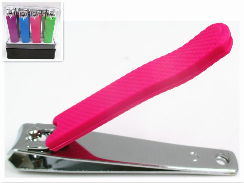 Nail Clipper with Rubber Grip - 8cm (Set of 12 Asstd)