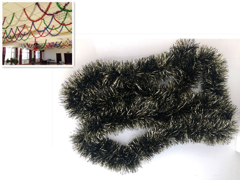 Tinsel - Fine Cut Dark Gold 5.8cm X 1.8m (Set of 6)