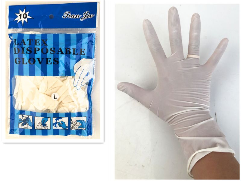Latex Gloves - White Large (120pcs)