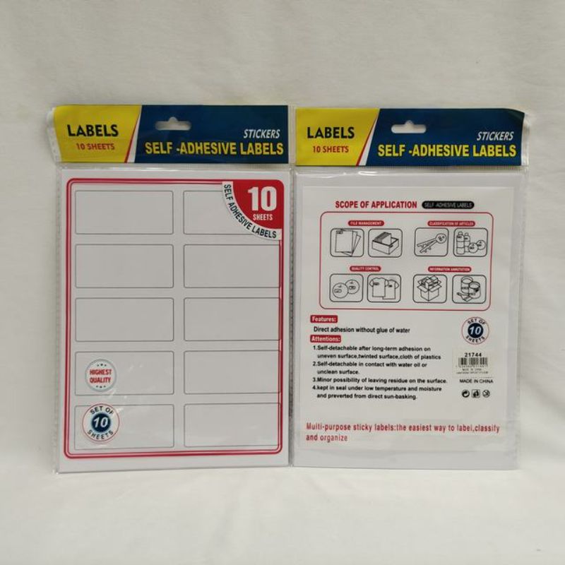 Label Stickers - 7.3 x 3.5cm (12 Packs)